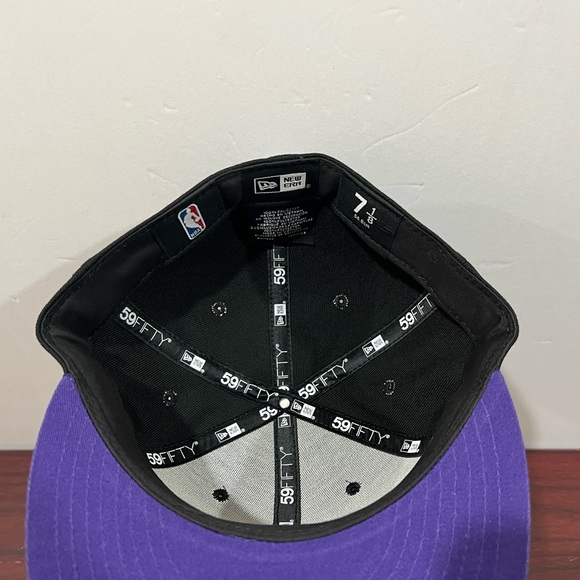 New Era, 59Fifty Fitted Hat, Los Angeles Lakers, Black, Purple & Grey - Picture 6 of 9